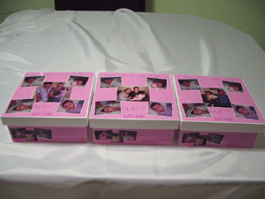 Caixa personalizada para padrinhos de batizado