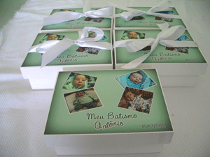 Caixa personalizada para padrinhos