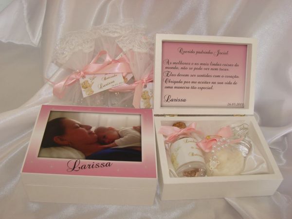 Caixa personalizada com dobradiça com fotos